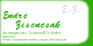 endre zisencsak business card